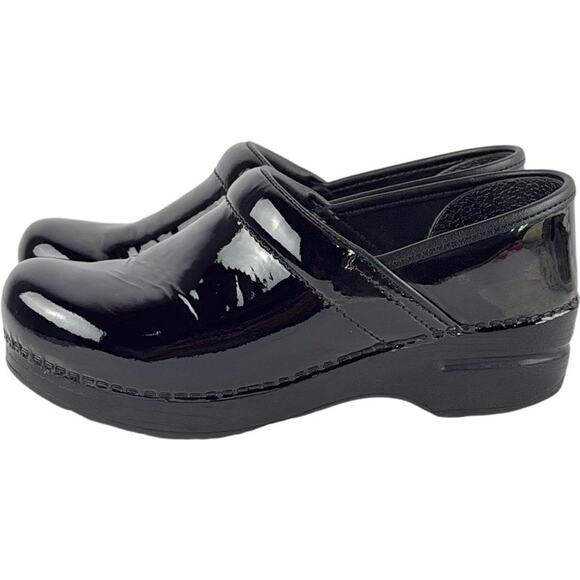 Dansko Women's Professional Petrol Patent Leather Clog Size 37 - Picture 2 of 10